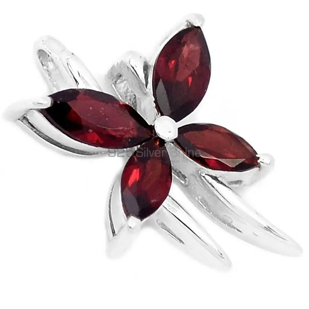925 Solid Silver Pendants In Garnet Gemstone Jewelry 925SP223-1_2