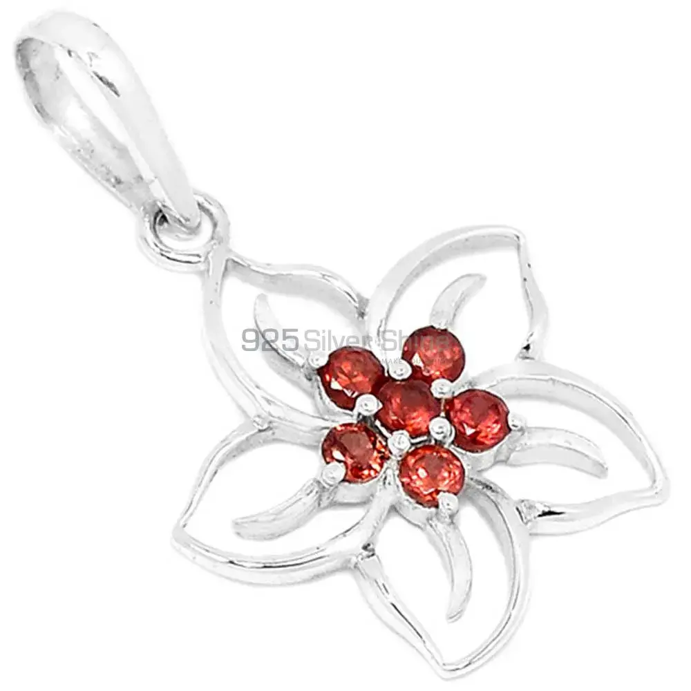 925 Solid Silver Pendants In Garnet Gemstone Jewelry 925SP291-4