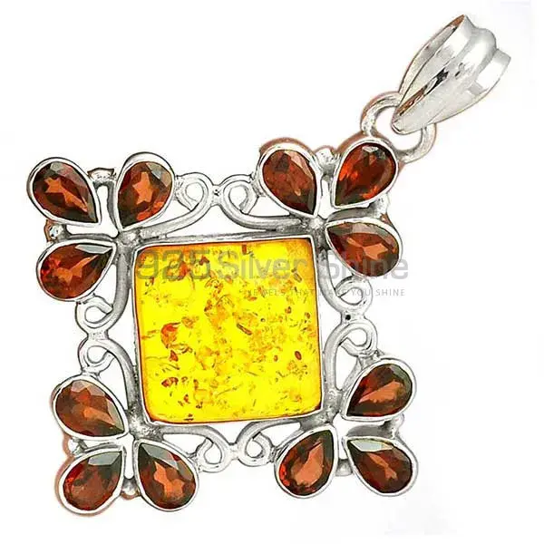 925 Solid Silver Pendants In Multi Gemstone Jewelry 925SP37-2_3