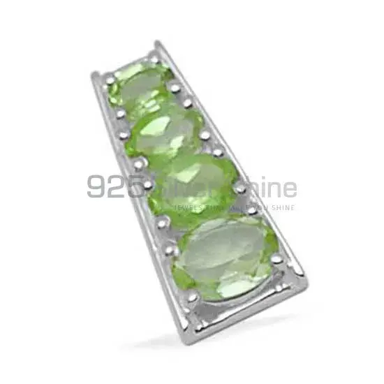 925 Solid Silver Pendants In Peridot Gemstone Jewelry 925SP1429_0