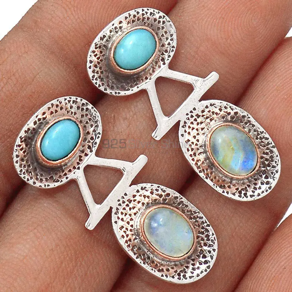 925 Sterling Silver Earrings In Multi Gemstone Jewelry 925SE2140_1