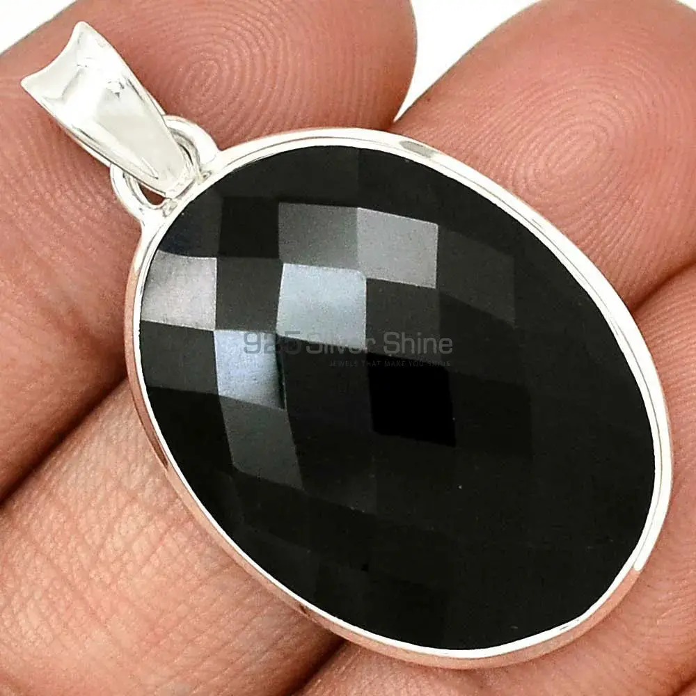 925 Sterling Silver Handmade Pendants In Black Onyx Gemstone Jewelry 925SP161_10