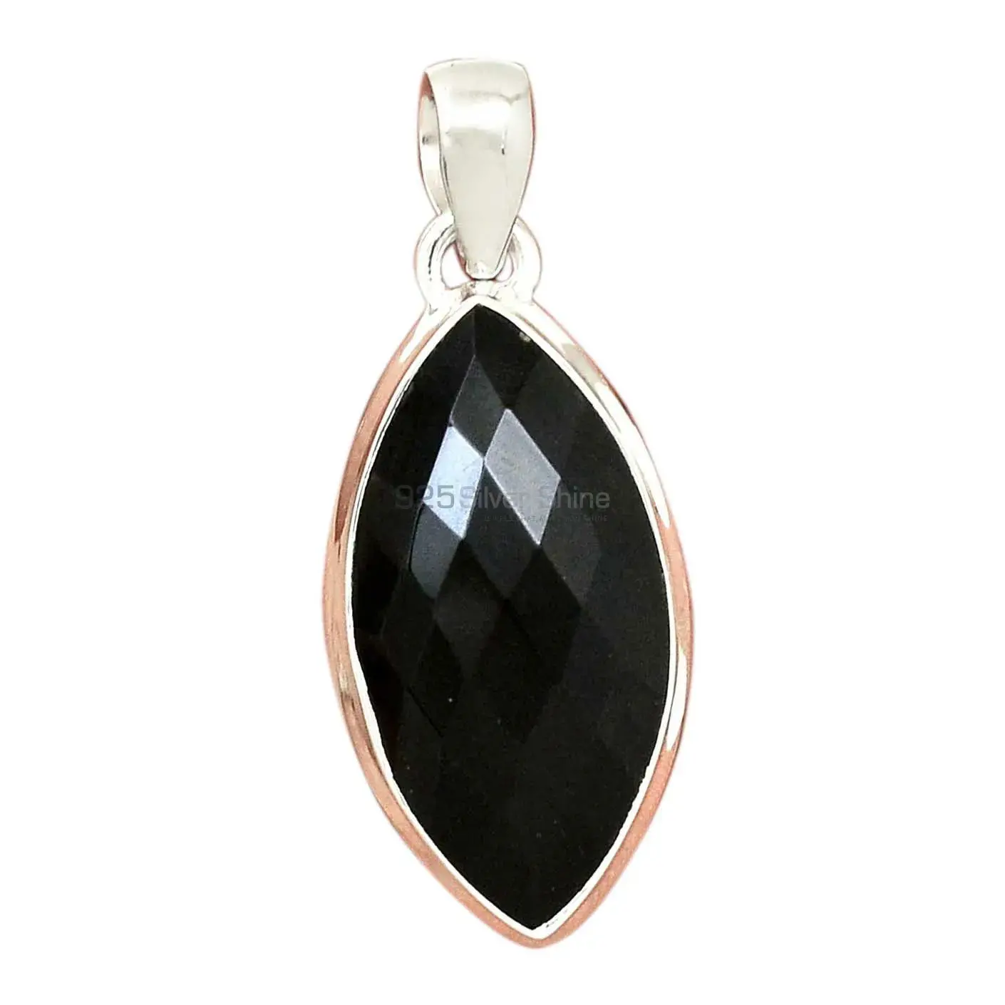 925 Sterling Silver Handmade Pendants In Black Onyx Gemstone Jewelry 925SP161_17