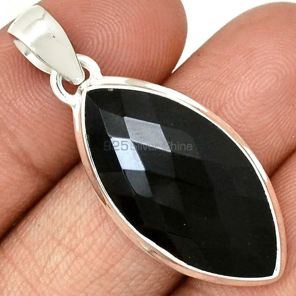925 Sterling Silver Handmade Pendants In Black Onyx Gemstone Jewelry 925SP161_18