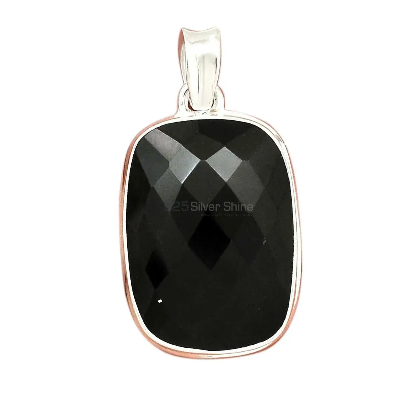 925 Sterling Silver Handmade Pendants In Black Onyx Gemstone Jewelry 925SP161_5