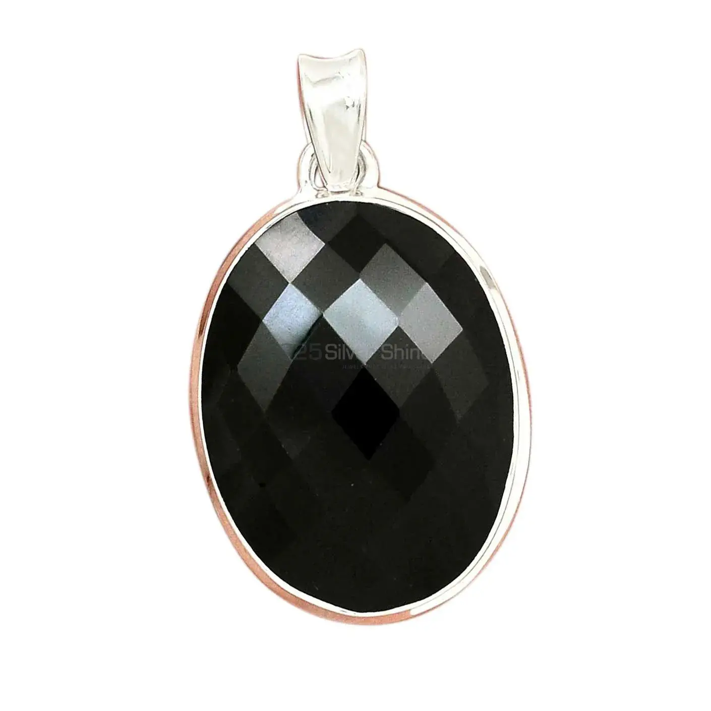 925 Sterling Silver Handmade Pendants In Black Onyx Gemstone Jewelry 925SP161_9