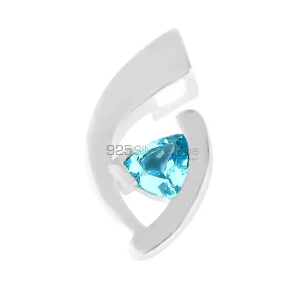 925 Sterling Silver Handmade Pendants In Blue Topaz Gemstone Jewelry 925SP224-3_0