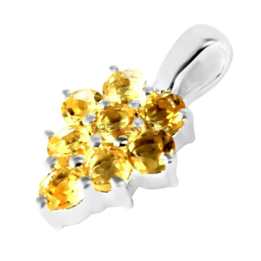 925 Sterling Silver Handmade Pendants In Citrine Gemstone Jewelry 925SP208-1_3