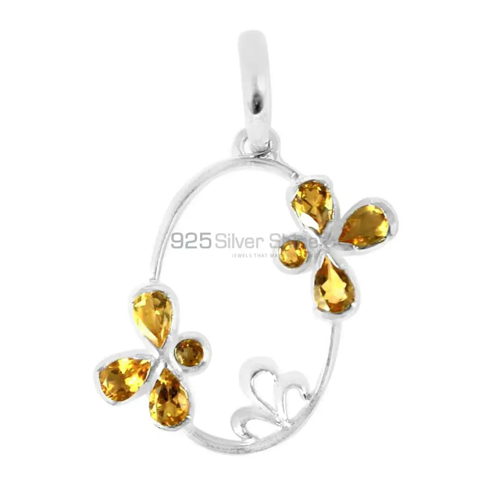 925 Sterling Silver Handmade Pendants In Citrine Gemstone Jewelry 925SP215-6_1