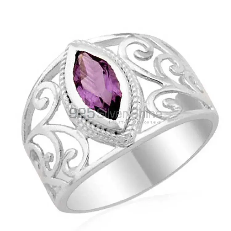 925 Sterling Silver Rings In Amethyst Gemstone Jewelry 925SR1802_1
