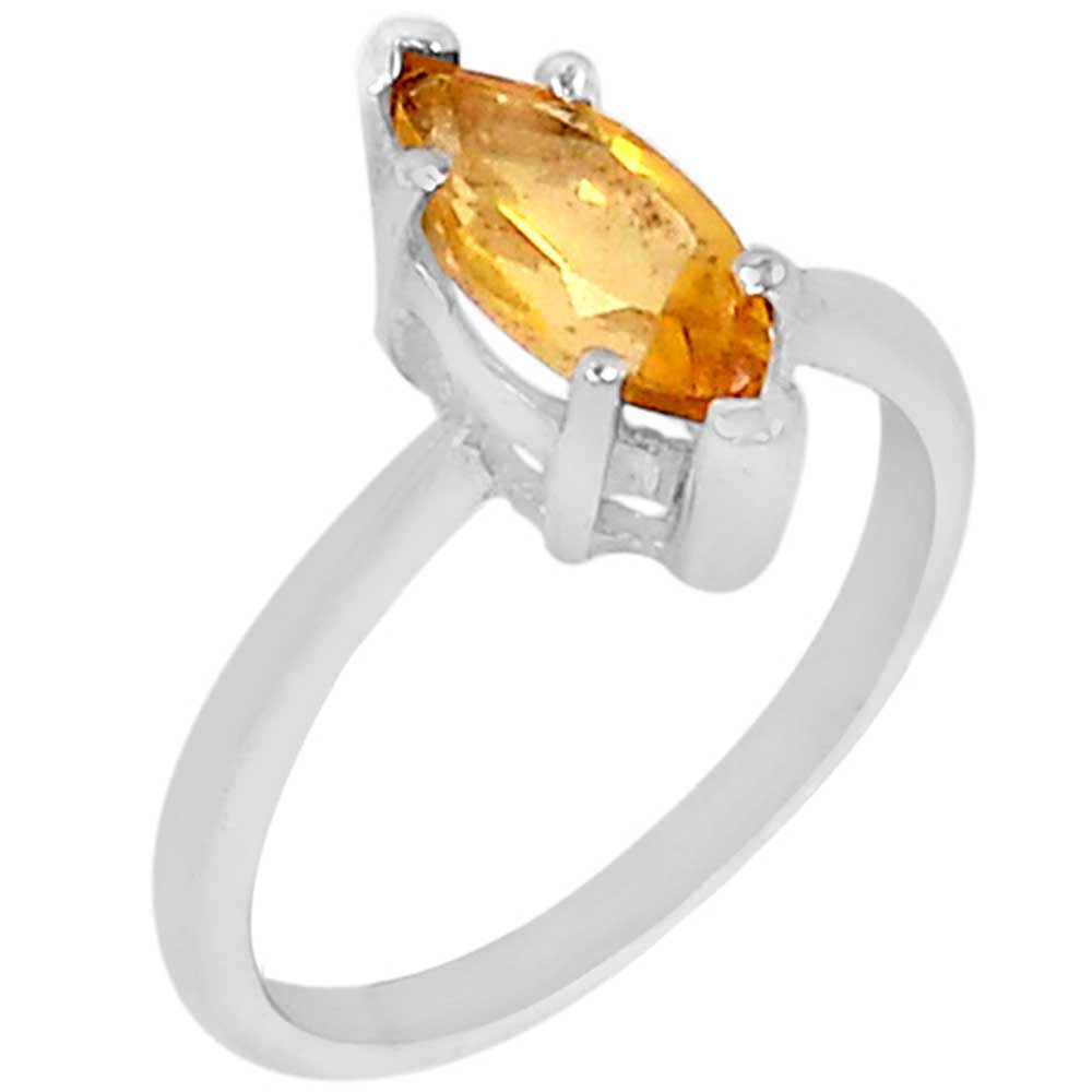 925 Sterling Silver Rings In Citrine Gemstone Jewelry 925SR882_0