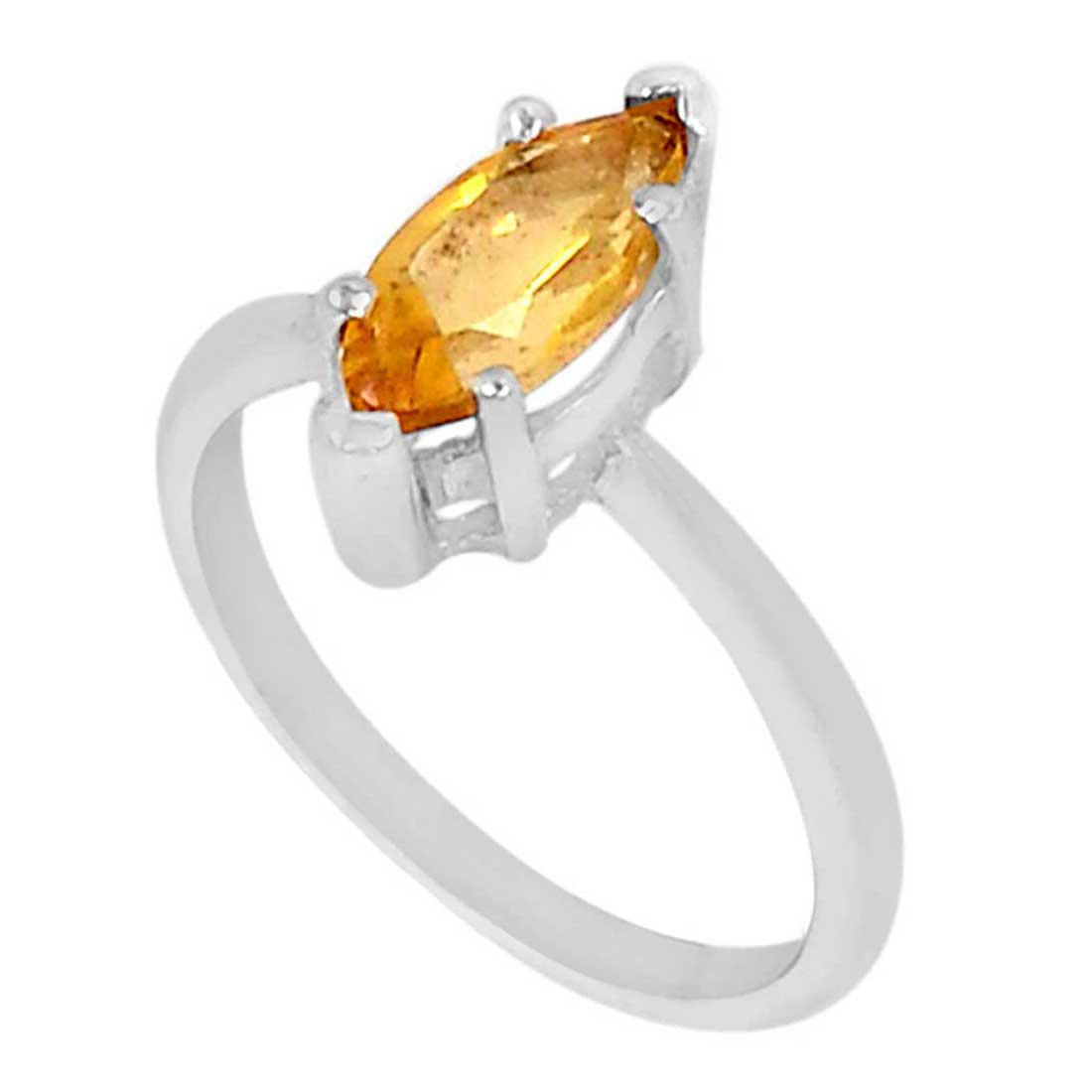 925 Sterling Silver Rings In Citrine Gemstone Jewelry 925SR882_1