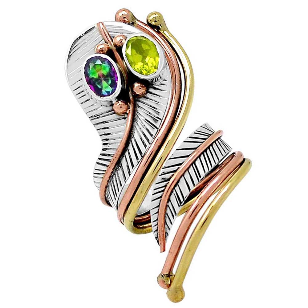 925 Sterling Silver Rings In Multi Gemstone Jewelry 925SR1040_1