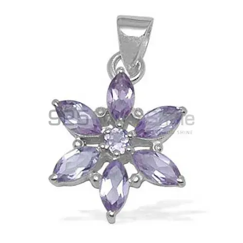 Amethyst Gemstone Handmade Pendants In 925 Sterling Silver Jewelry 925SP1411