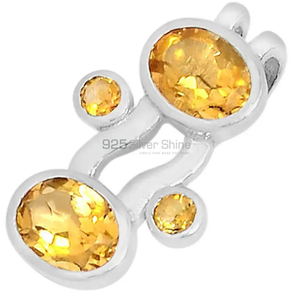 Citrine Gemstone Handmade Pendants In 925 Sterling Silver Jewelry 925SSP321-3_1