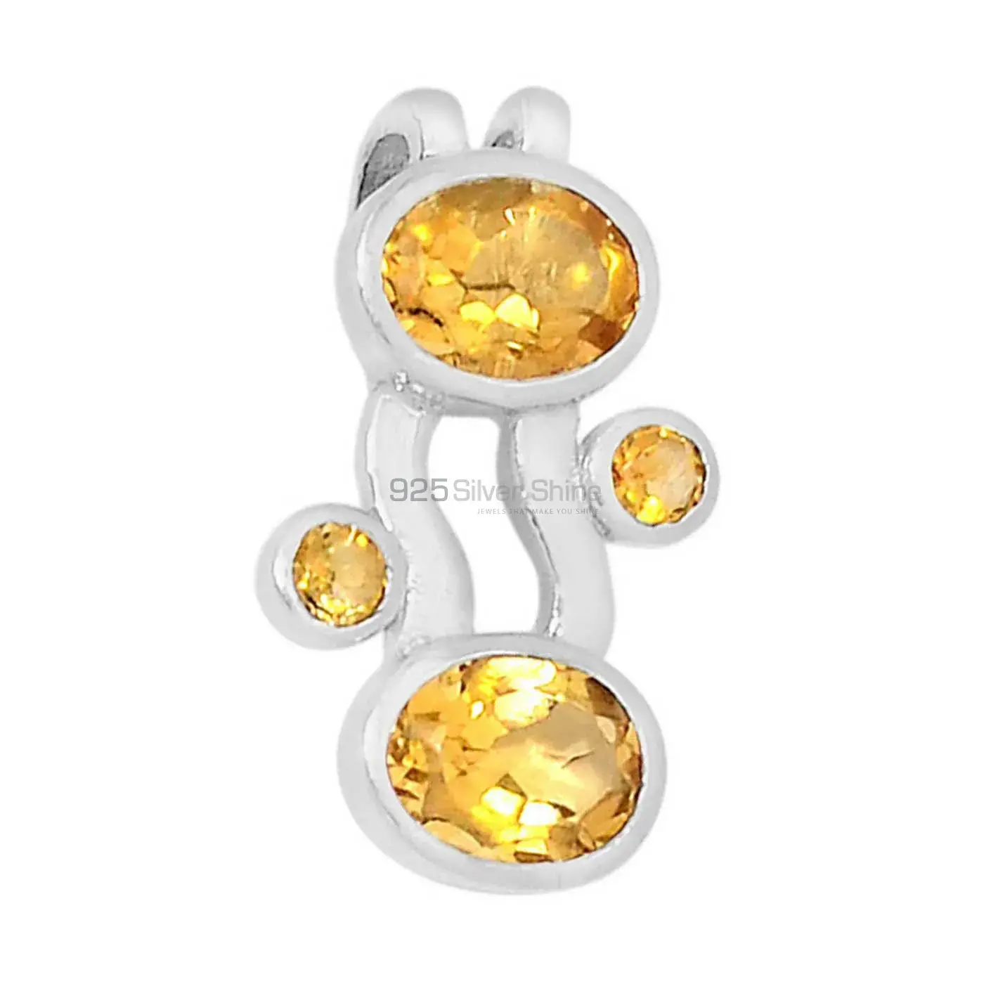 Citrine Gemstone Handmade Pendants In 925 Sterling Silver Jewelry 925SSP321-3_2
