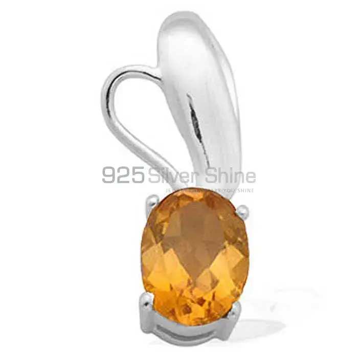 Citrine Gemstone Pendants In 925 Fine Silver Jewelry 925SP1610