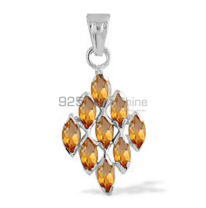 Citrine Gemstone Pendants In 925 Fine Silver Jewelry 925SP1660