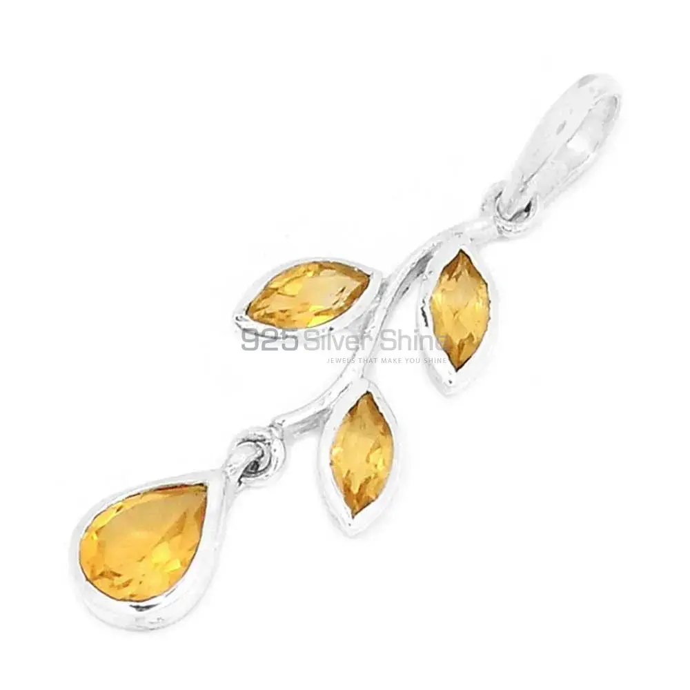 Citrine Gemstone Pendants In 925 Fine Silver Jewelry 925SSP336_1