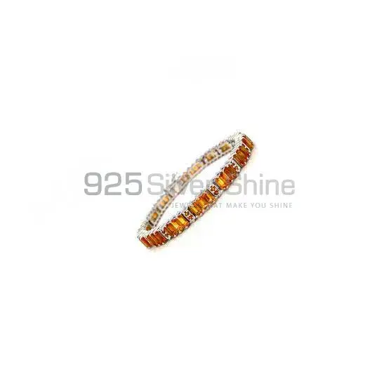 Citrine Gemstone Tennis Bracelets In Fine Sterling Silver Jewelry 925SB232_0