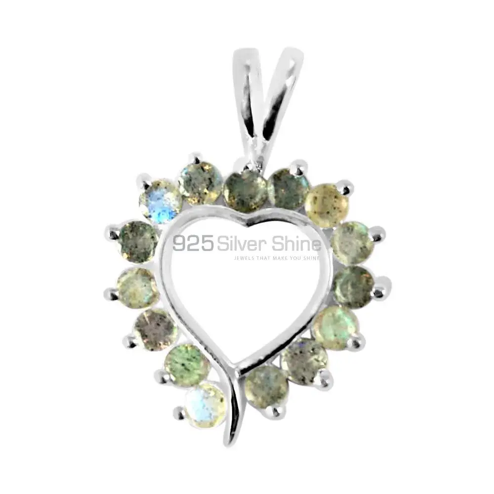 Fine Sterling Silver Pendants In Labradorite Gemstone Jewelry 925SP238-5_1