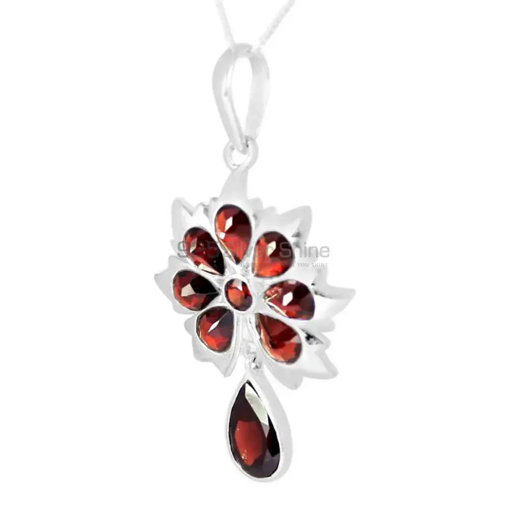 Garnet Gemstone Pendants In 925 Solid Silver Jewelry 925SP226-5_0