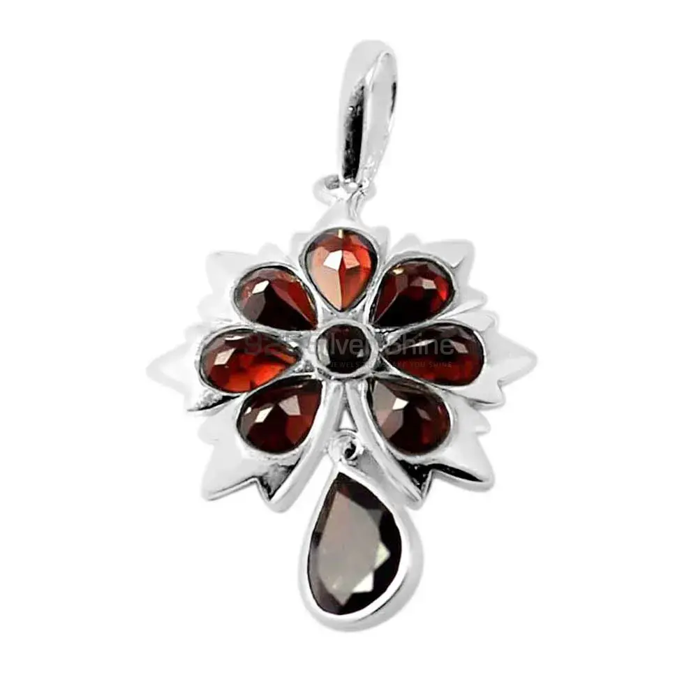 Garnet Gemstone Pendants In 925 Solid Silver Jewelry 925SP226-5_1