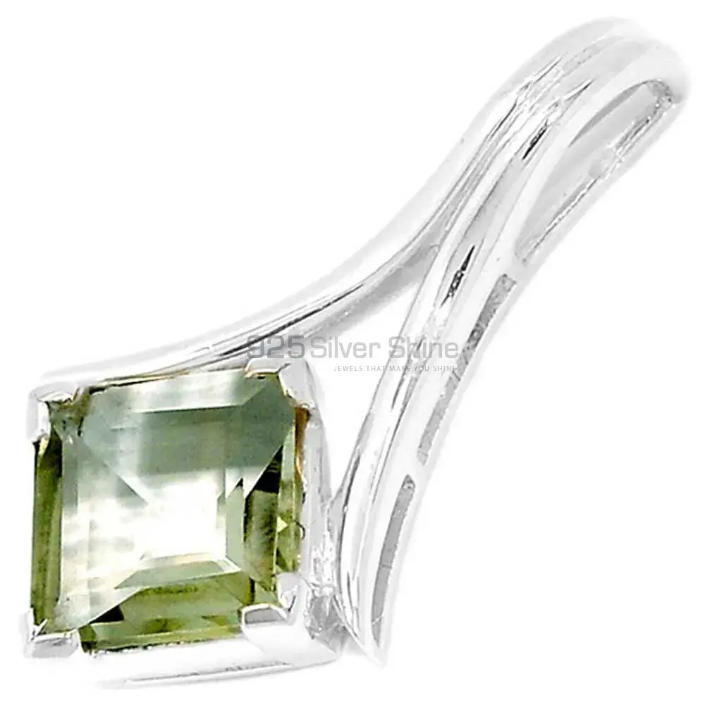 Green Amethyst Gemstone Pendants In Fine Sterling Silver Jewelry 925SP295-3_0