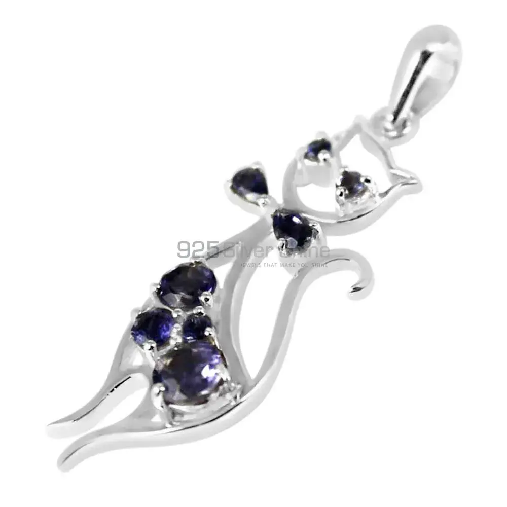 Iolite Gemstone Pendants In 925 Fine Silver Jewelry 925SP244-5_1
