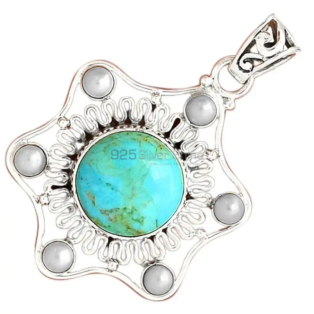 Multi Gemstone Pendants In 925 Solid Silver Jewelry 925SP15-4_3