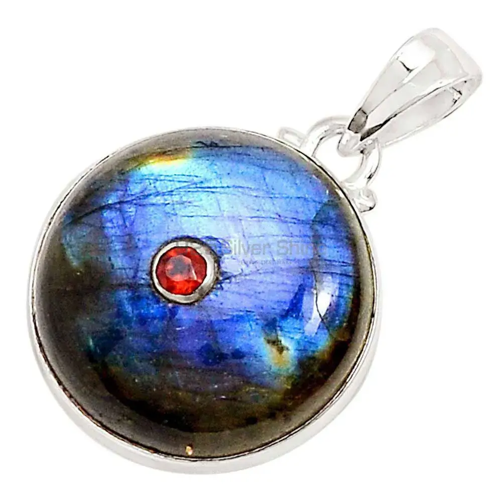 Multi Gemstone Pendants In 925 Solid Silver Jewelry 925SP70-6_0