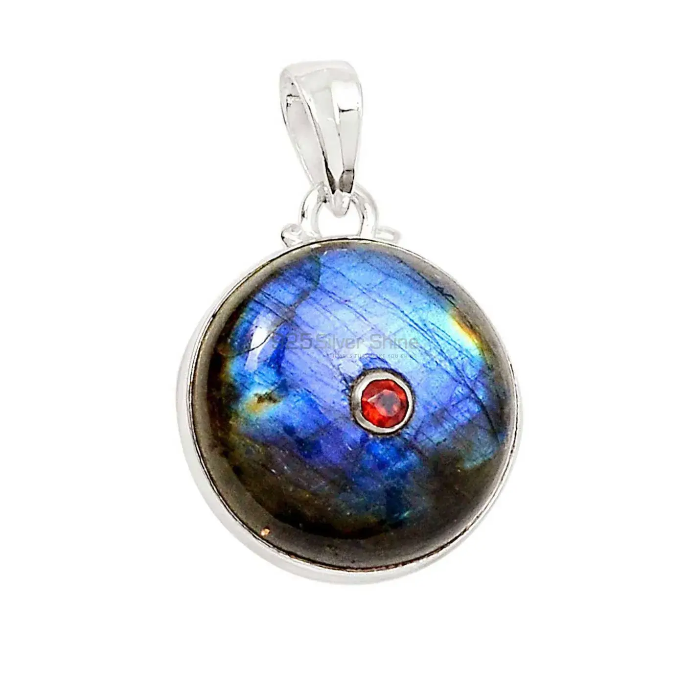 Multi Gemstone Pendants In 925 Solid Silver Jewelry 925SP70-6_1