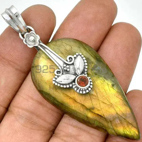 Multi Gemstone Pendants In 925 Fine Silver Jewelry 925SP18-1_1