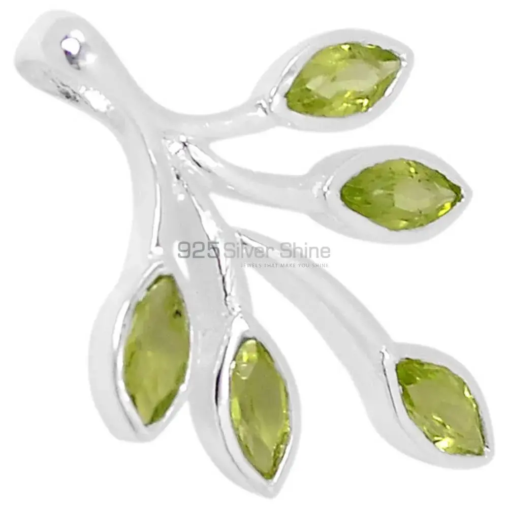 Peridot Gemstone Handmade Pendants In 925 Sterling Silver Jewelry 925SSP337_0