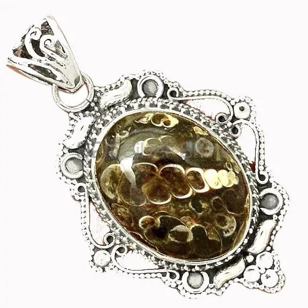 Turtella Jasper Gemstone Pendants In 925 Solid Silver Jewelry 925SP41-3