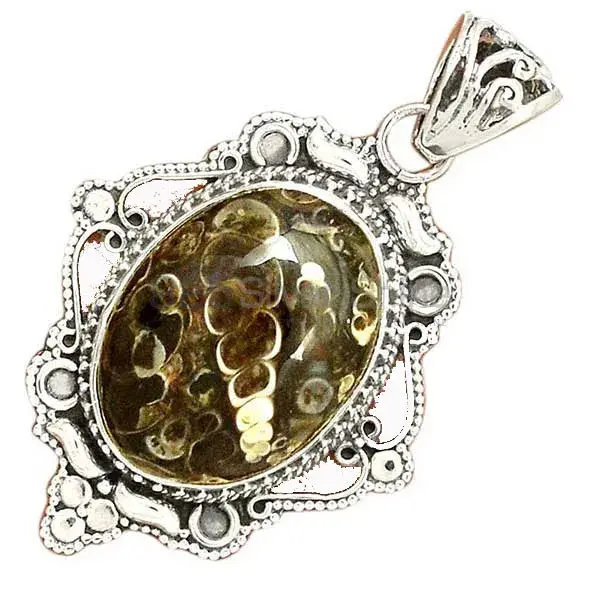 Turtella Jasper Gemstone Pendants In 925 Solid Silver Jewelry 925SP41-3_2