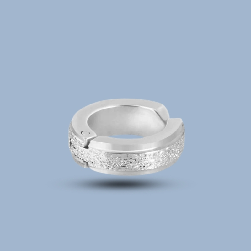 Trendy Hip Hop 925 Sterling Silver Sleeper Hoop Earring 925She211_0