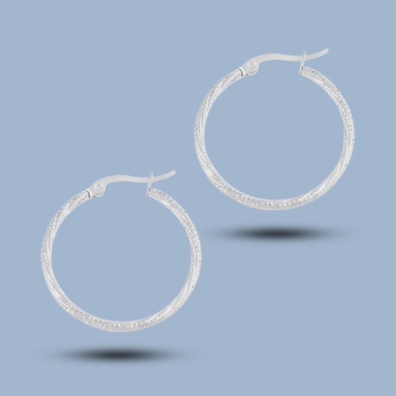 Tube 925 Sterling Silver Endless Thin Hoop Earrings 925She353_0