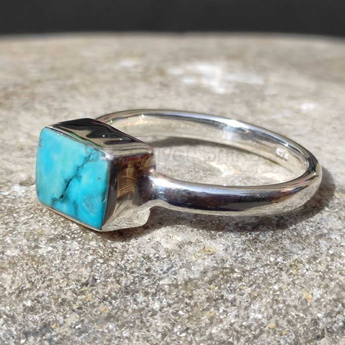 Turquoise Gemstone Ring In 925 Sterling Silver Jewelry SSR91_0