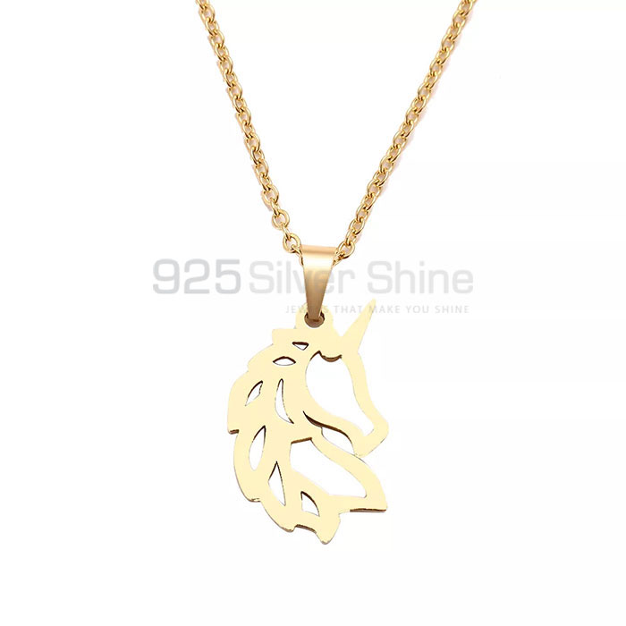 Unicorn Head Necklace , Animal Minimalist Necklace In 925 Sterling Silver AMN191