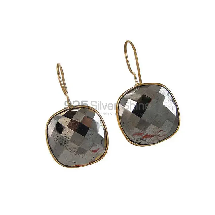 925 Sterling Silver Earrings In Pyrite Gemstone Jewelry 925SE1968_1