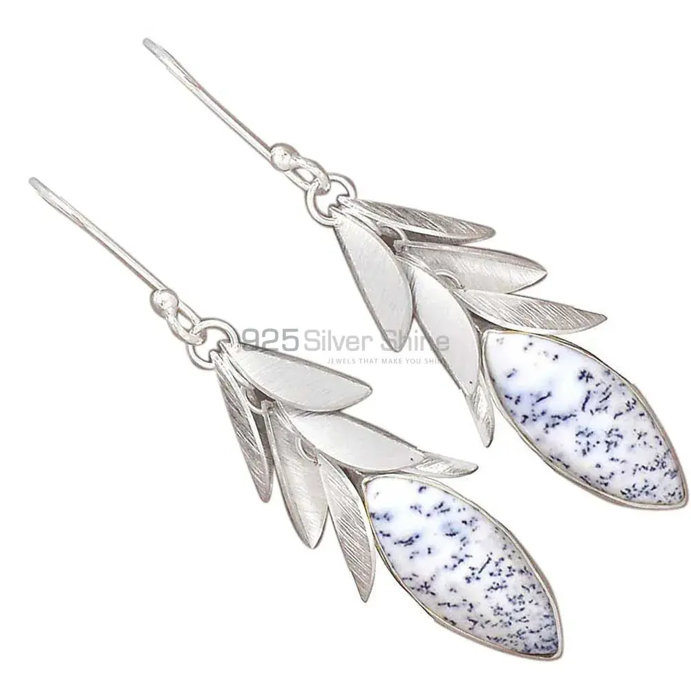 925 Sterling Silver Earrings In Dendritic Opal Gemstone Jewelry 925SE3029_1