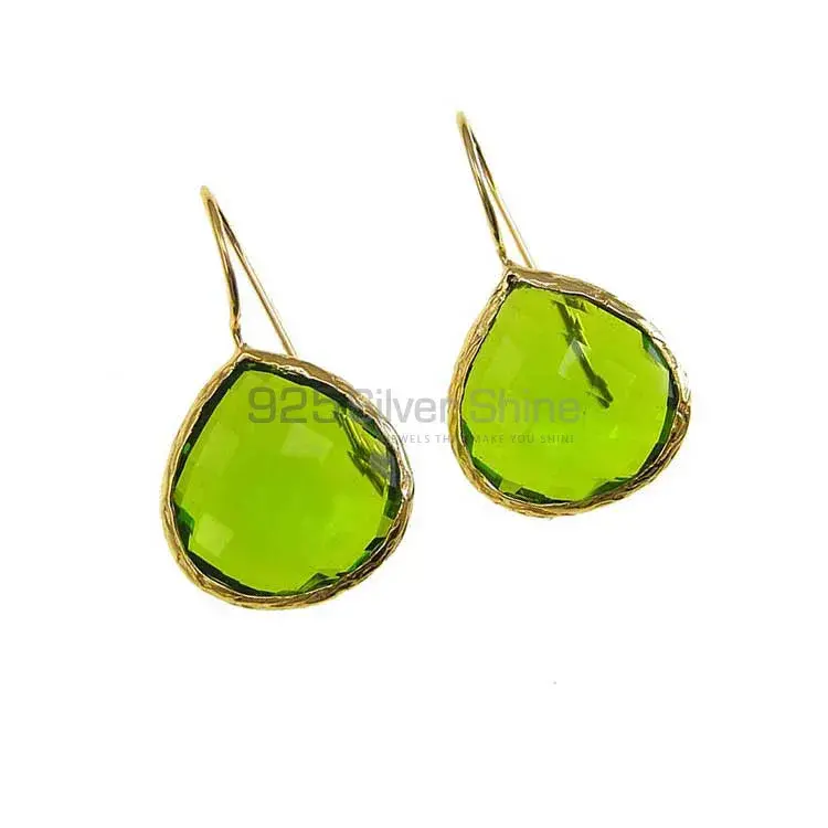 925 Sterling Silver Earrings In Hydro Peridot Gemstone Jewelry 925SE1978_1