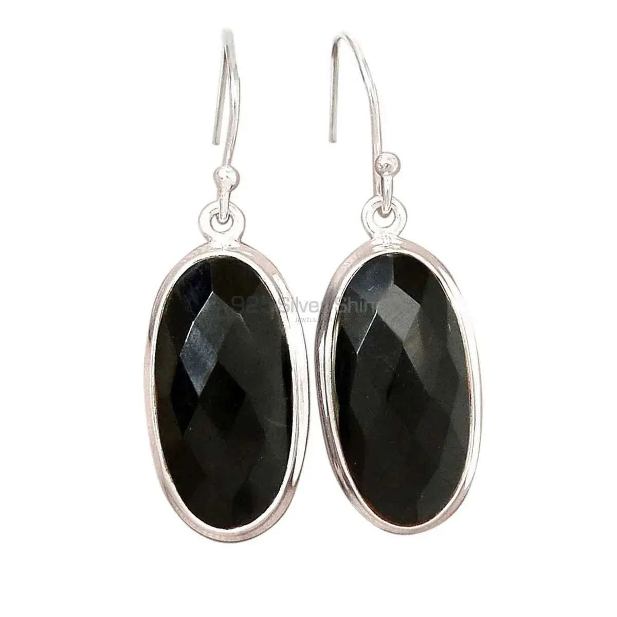 925 Sterling Silver Handmade Earrings In Black Onyx Gemstone Jewelry 925SE2710_10