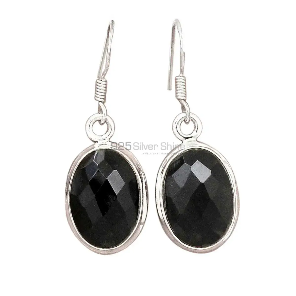 925 Sterling Silver Handmade Earrings In Black Onyx Gemstone Jewelry 925SE2710_11