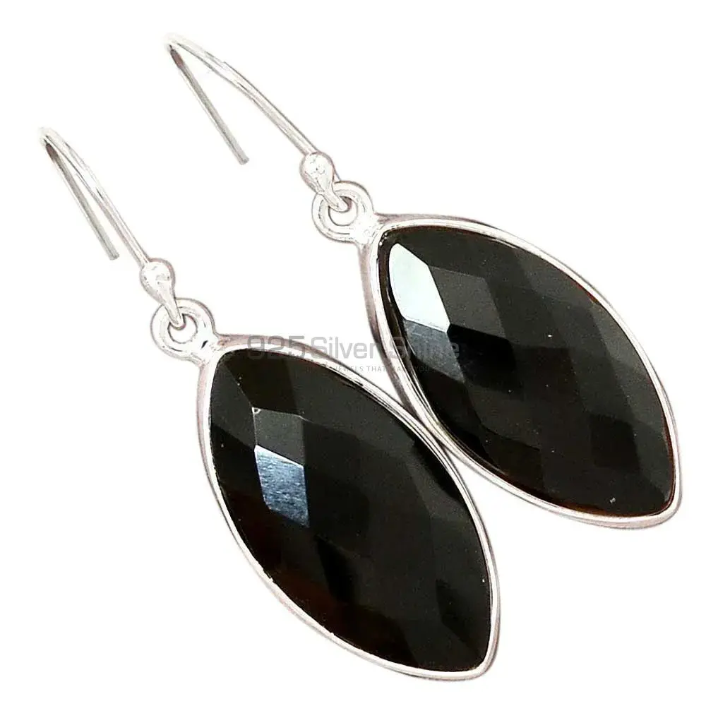 925 Sterling Silver Handmade Earrings In Black Onyx Gemstone Jewelry 925SE2710_3