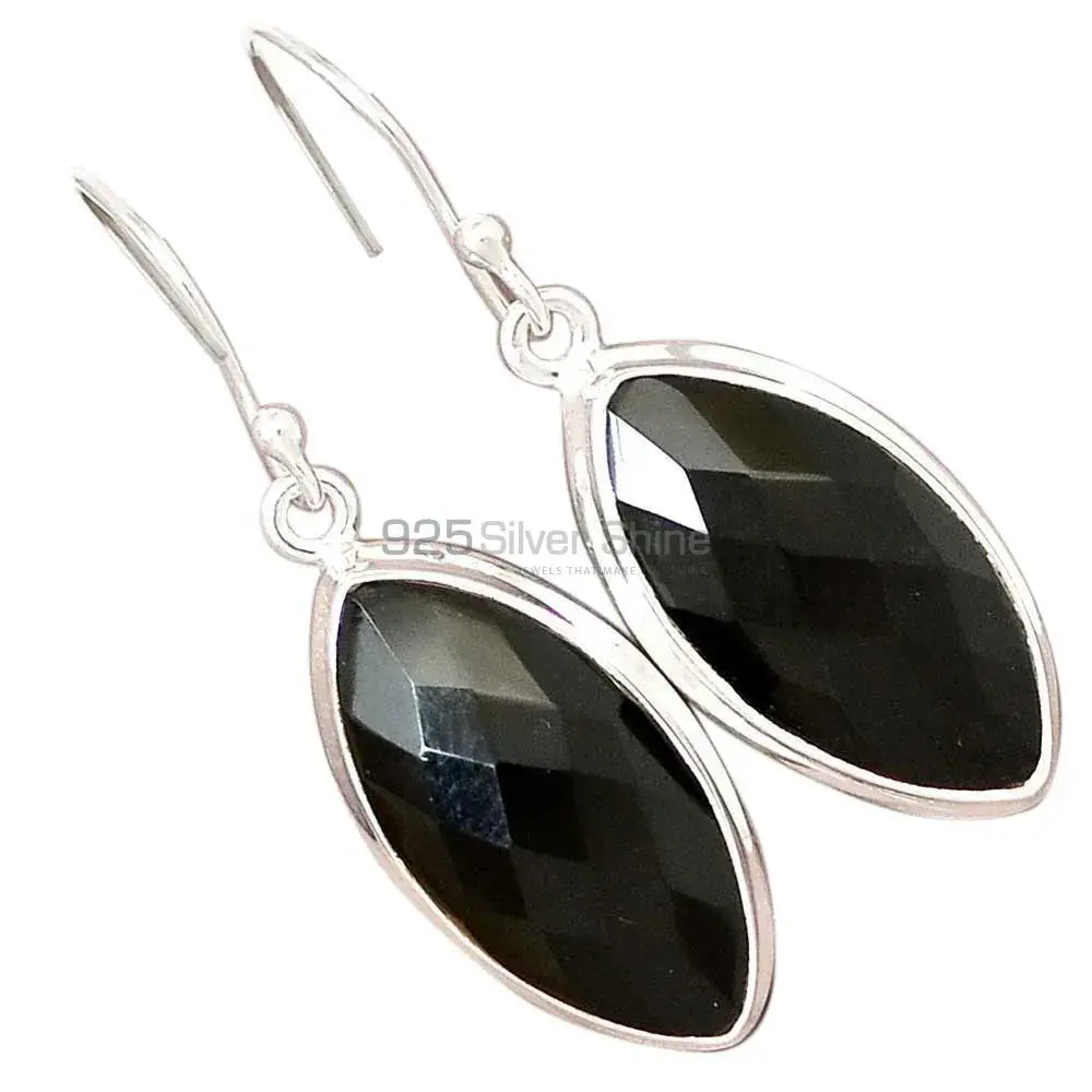 925 Sterling Silver Handmade Earrings In Black Onyx Gemstone Jewelry 925SE2710_5