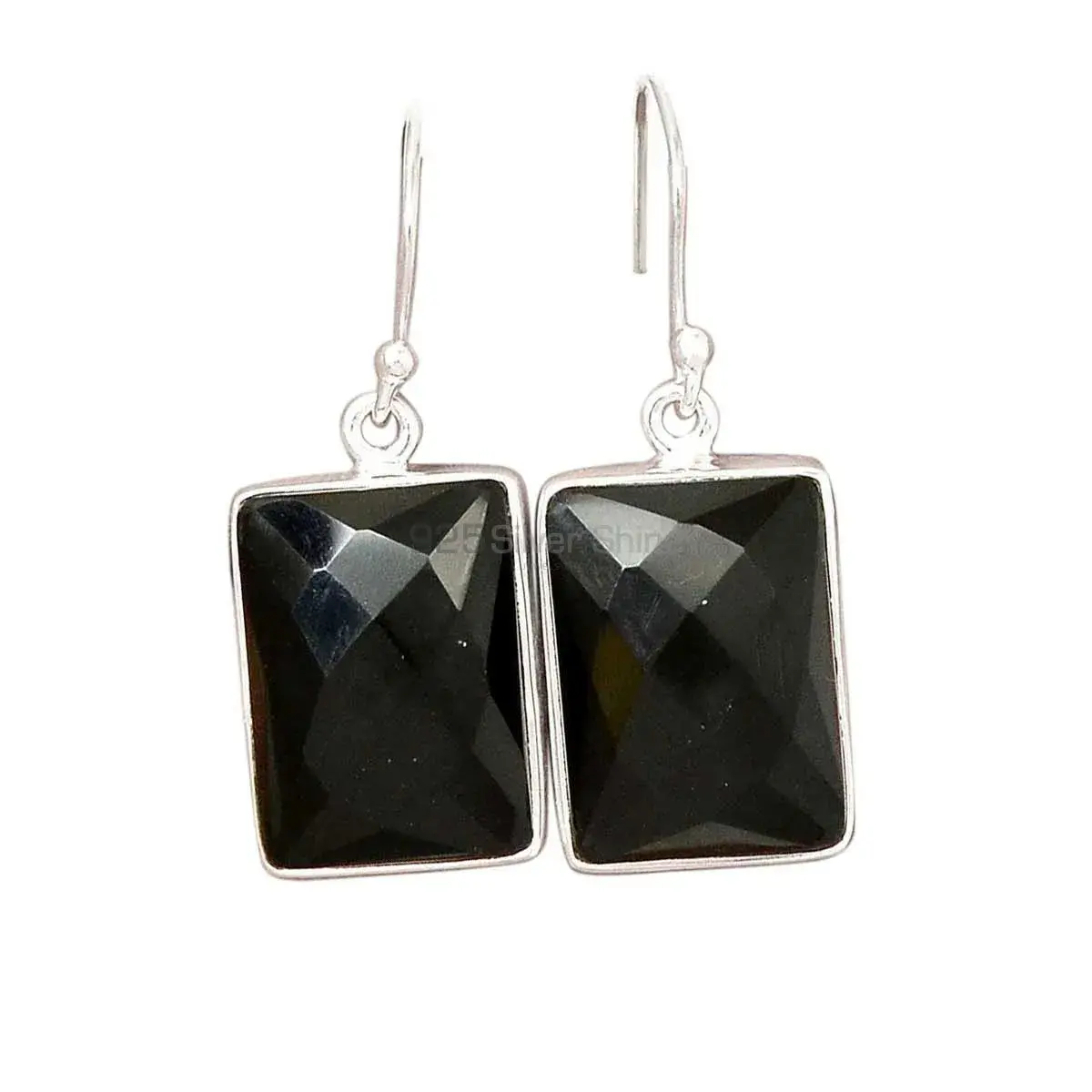 925 Sterling Silver Handmade Earrings In Black Onyx Gemstone Jewelry 925SE2710_6