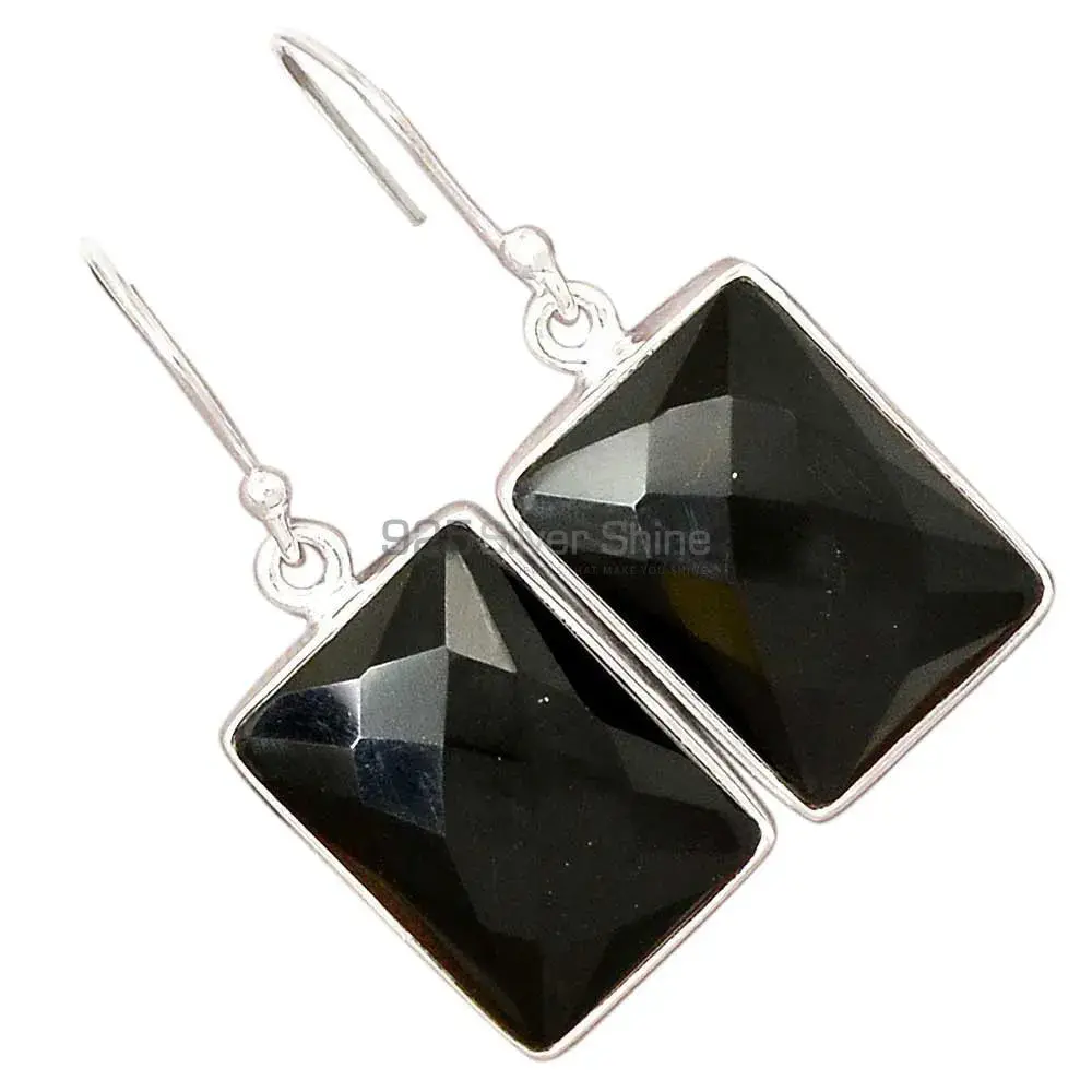 925 Sterling Silver Handmade Earrings In Black Onyx Gemstone Jewelry 925SE2710_7