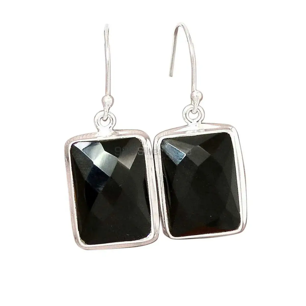 925 Sterling Silver Handmade Earrings In Black Onyx Gemstone Jewelry 925SE2710_8